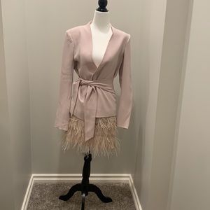 Club Monaco pale pink wrap blazer